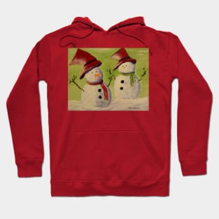 Snowman and woman Hoodie